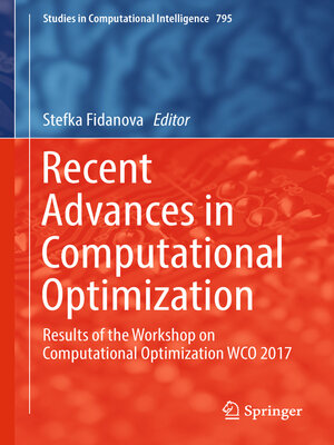 cover image of Recent Advances in Computational Optimization